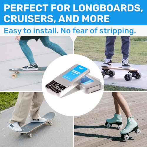 ELOS Skateboard Hardware Set. 1.1 Inch Countersunk Allen Bolts with Nylock Nut for Longboard Truck Hardware. Strong & Rust-Free. (9 Screws & 9 Nuts) - Image 5