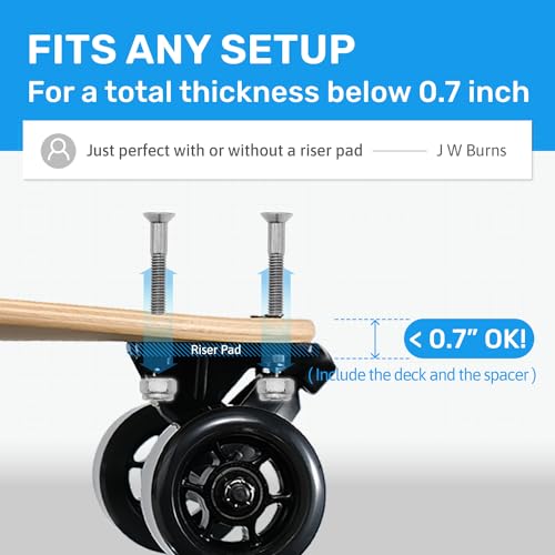 ELOS Skateboard Hardware Set. 1.1 Inch Countersunk Allen Bolts with Nylock Nut for Longboard Truck Hardware. Strong & Rust-Free. (9 Screws & 9 Nuts) - Image 3