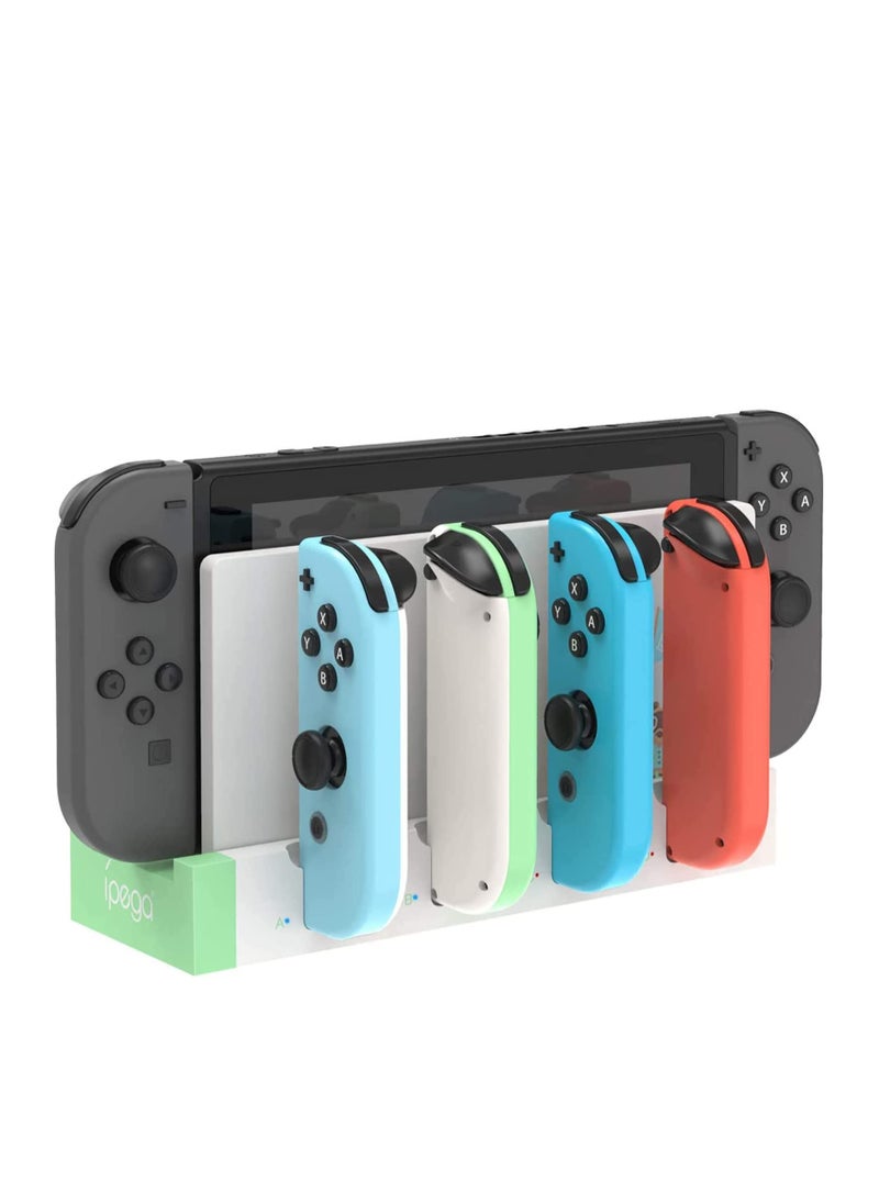 Captaintech Controller Charger Compatible forJoy-Con, for Switch & OLED Model Version, Joy-Con for Nintendo Model, USB Charging Dock Station Stand with Indicator - White  - Image 1