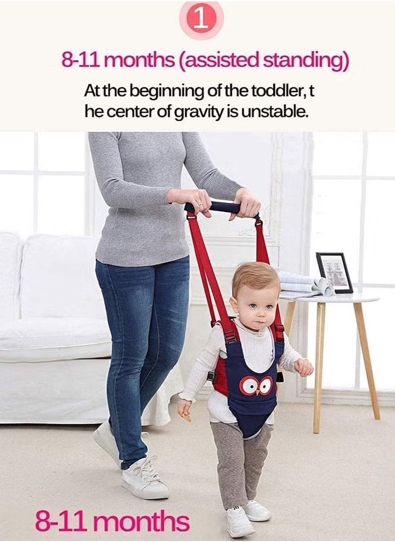 Gonice - Baby Walker Harness, Baby Walking Assistant Helper Kid Toddler Safe Walking Breathable Safety Belt for Children, Infant, Gift for Baby Shower, Adjustable (Blue) - Image 1