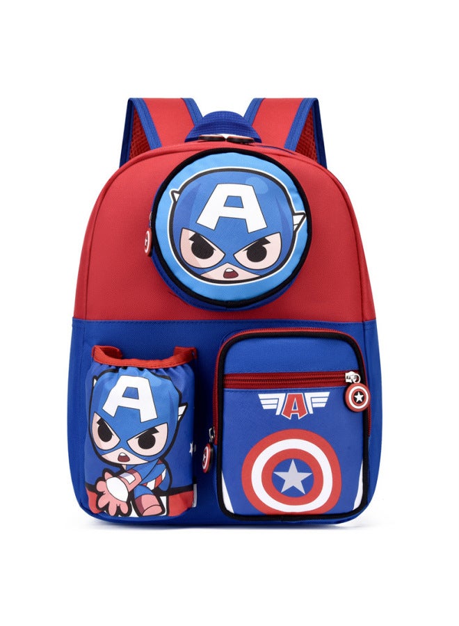 Kindergarten Preschool Children's Schoolbag For 3-6 Years Old Boys And Girls Children's Wang Wang Team Cartoon Animation Backpack Foreign Trade-Color:Team America - Image 1