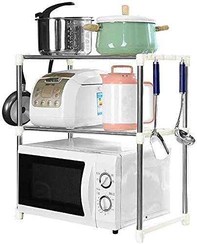 VENIVA VENIVA 2 Layer Multipurpose Stainless Steel Oven Stand for Kitchen Storage Office Organizer Bookshelf Utensil Kitchen Rack Steel  - Image 1