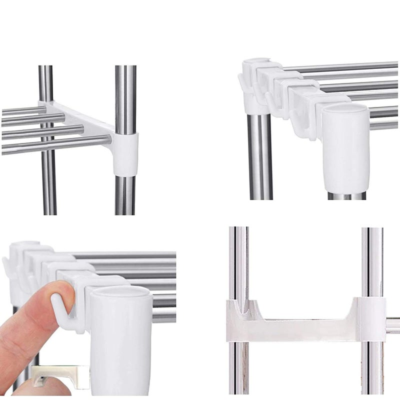 VENIVA VENIVA 2 Layer Multipurpose Stainless Steel Oven Stand for Kitchen Storage Office Organizer Bookshelf Utensil Kitchen Rack Steel  - Image 4