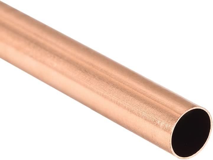 uxcell Copper Round Tube, 6mm OD 0.2mm Wall Thickness 300mm Long Straight Pipe Tubing 3 Pcs - Image 3