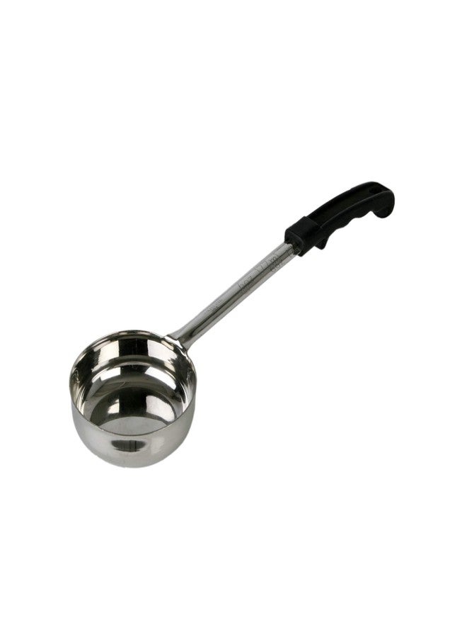 Thunder Group Solid Portion Controller 1-Piece Construction Ladles with Plastic Black Handle, 6-Ounce - Image 1