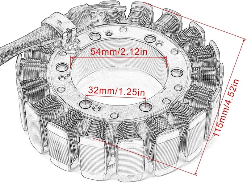 Wivplex Motorcycle Generator Stator Coil - Image 2
