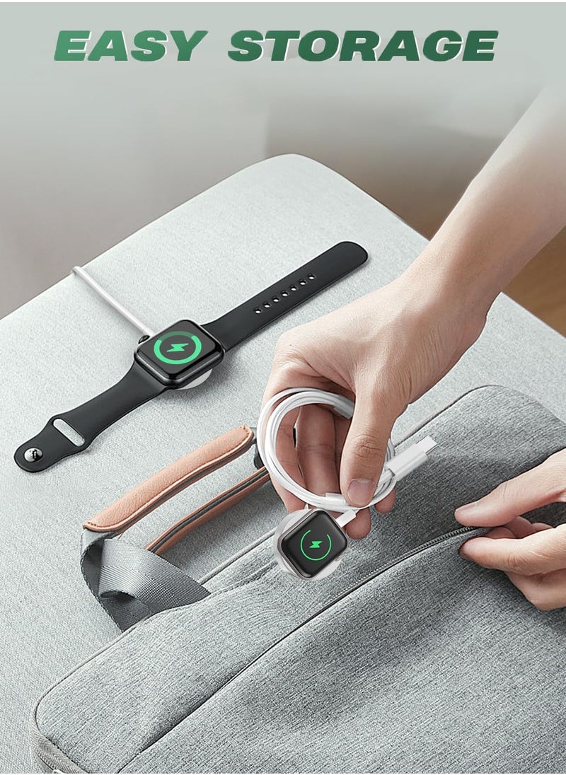 Xkimos - Fast Charging USB C Watch Charger Cord Compatible for Apple Watch, Magnetic Watch Charging Cable Compatible for Watch Series 9/8/7/Ultra/Ultra2/SE2/6/5/4/3/2/1/SE1, Type C Cord, 1M - Image 1