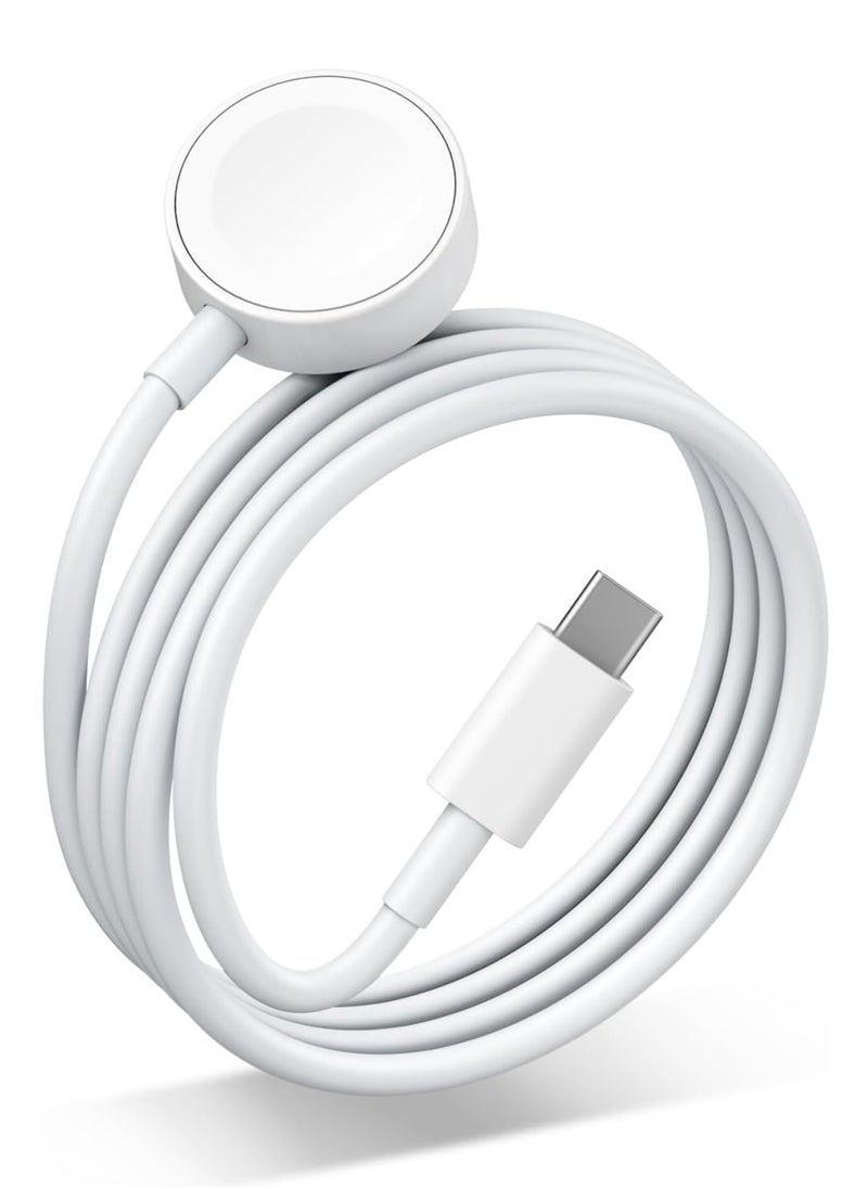 Xkimos - Fast Charging USB C Watch Charger Cord Compatible for Apple Watch, Magnetic Watch Charging Cable Compatible for Watch Series 9/8/7/Ultra/Ultra2/SE2/6/5/4/3/2/1/SE1, Type C Cord, 1M - Image 1