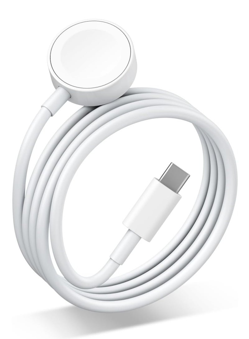 Xkimos Fast Charging USB C Watch Charger Cord Compatible for Apple Watch, Magnetic Watch Charging Cable Compatible for Watch Series 9/8/7/Ultra/Ultra2/SE2/6/5/4/3/2/1/SE1, Type C Cord, 1M  - Image 2