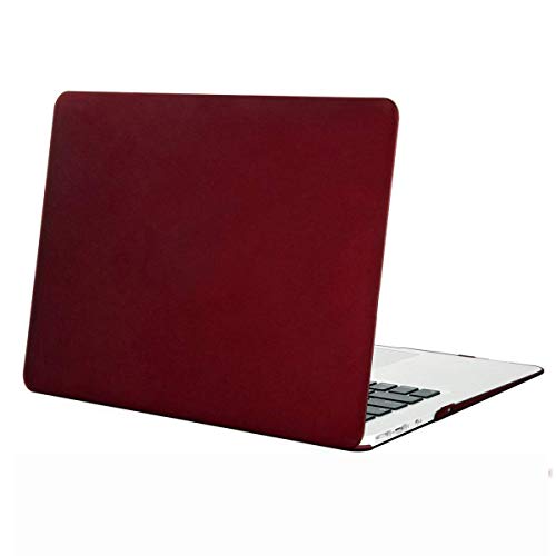 Aavjo, Case Compatible with MacBook Air 13 inch Case (Models: A1369 & A1466, Older Version 2010-2017 Release), Plastic Hard Shell & Keyboard Cover, (Wine Red) - Image 1