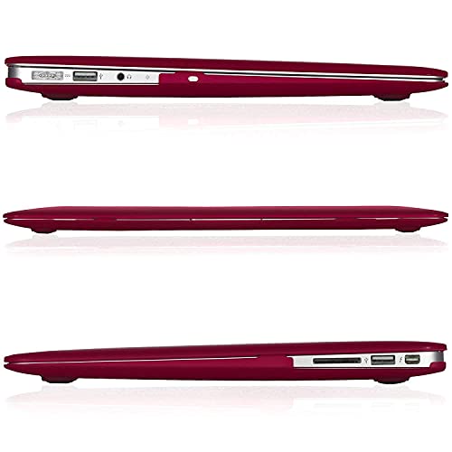 Aavjo, Case Compatible with MacBook Air 13 inch Case (Models: A1369 & A1466, Older Version 2010-2017 Release), Plastic Hard Shell & Keyboard Cover, (Wine Red) - Image 4