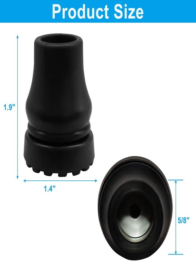 LifCratms 6 Pack 3/4 Inch Rubber Cane Tips, Black Heavy Duty Walking Cane Tips for Seniors Walking Stick, Hiking Sticks, Seniors Crutches - Image 3