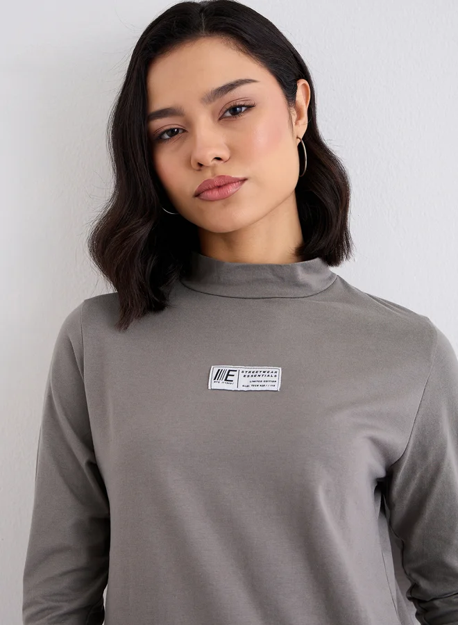 Styli  Styli Women Patch Detail T-Shirt and Cargo Joggers Co-Ords for Women | Best Price UAE