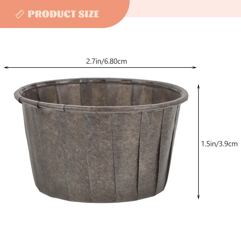 Thickened Black Greaseproof Paper Cupcake Liners 50pcs for Baking Muffins and Desserts - Image 3