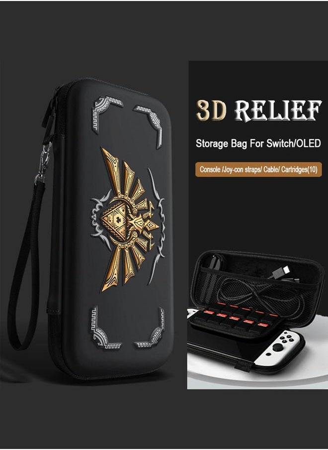 Generic Three-dimensional 3D travel storage case, N-Switch/Switch OLED console and gaming accessories hard protective carrying case  - Image 1