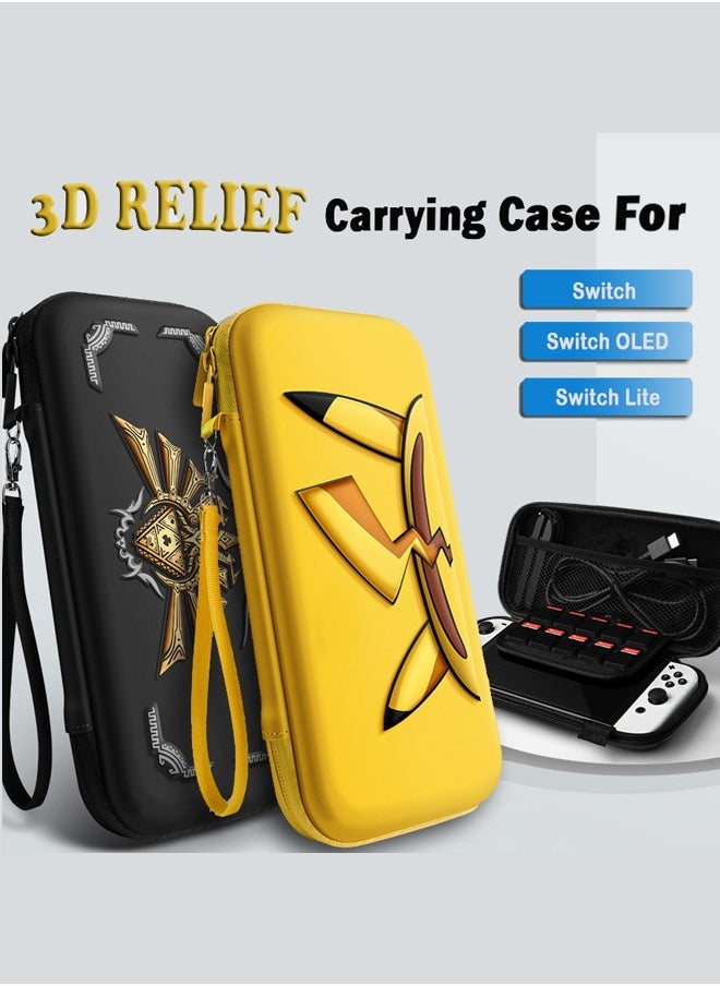 Generic Three-dimensional 3D travel storage case, N-Switch/Switch OLED console and gaming accessories hard protective carrying case  - Image 3