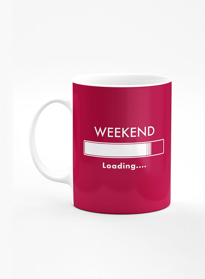 Stylizedd Designer Printed Coffee Mug with Heavy Duty Handle 11oz Ceramic Personalised Gift Mugs Cup [Microwave Safe & Dishwasher Proof] - Weekend loading - Image 1