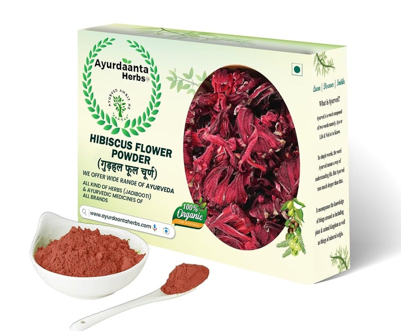Ayurdaanta Herbs Ayurdaanta Herbs Hibiscus Flower Powder 100Gr Gudhal powder 100Grfor Hair 100 Natural Herbal 100 Grams Hair Pack  - Image 1