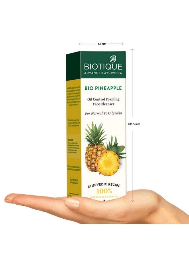 Biotique Bio Pineapple Oil Control Foaming Face Cleanser Normal To Oily Skin (120 Ml)  - Image 4