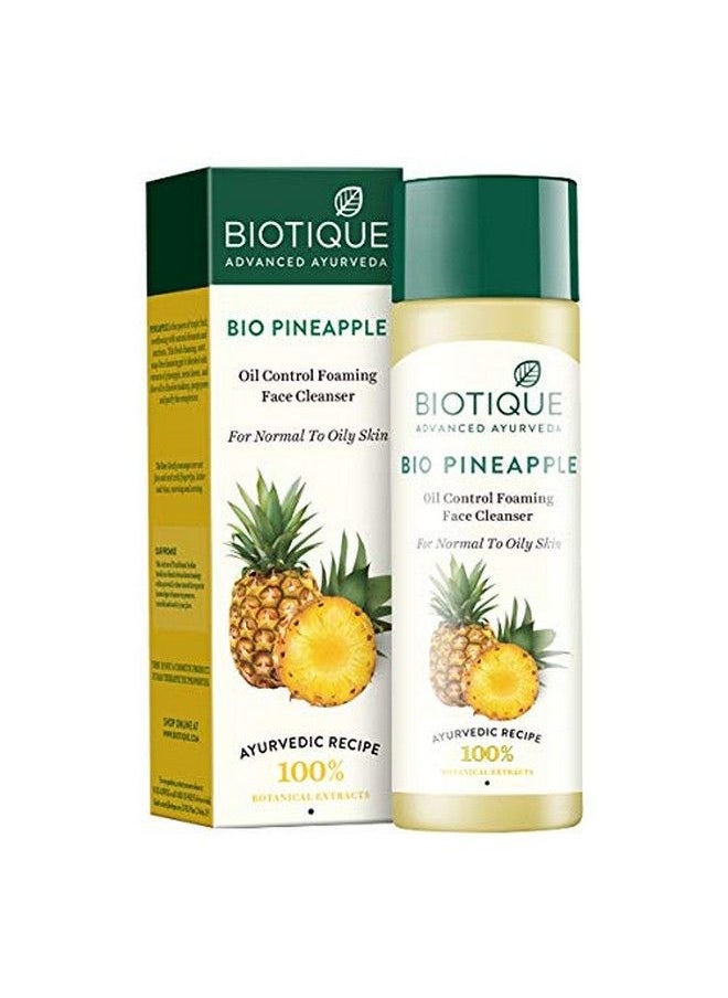 Biotique Bio Pineapple Oil Control Foaming Face Cleanser Normal To Oily Skin (120 Ml)  - Image 2