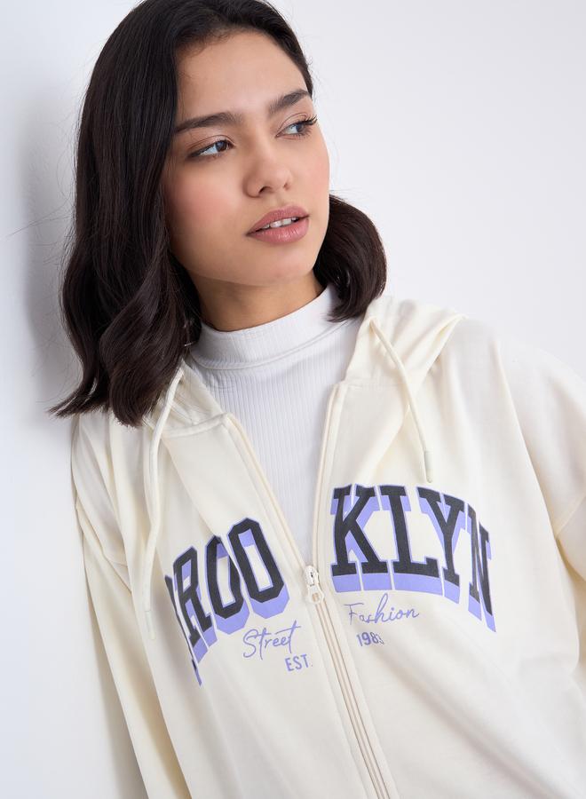 Styli Oversized Longline Zip Through Hoodie - Image 4