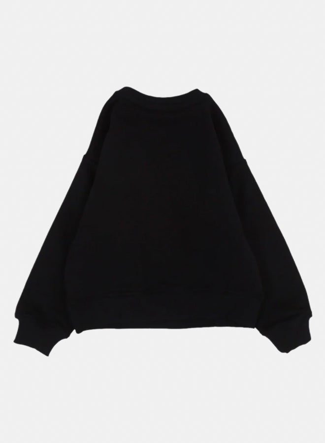 اوركيدز سويت شيرت قطن سادة للأطفال – أسود - Image 2