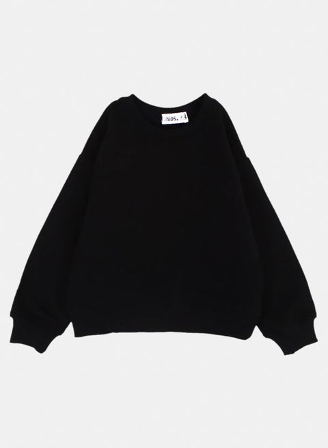 سويت شيرت قطن سادة للأطفال – أسود