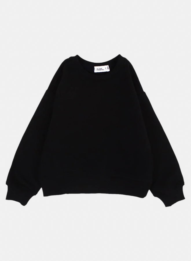 اوركيدز سويت شيرت قطن سادة للأطفال – أسود - Image 1