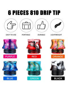 XiuWoo 810 Drip Tip, Resin Replacement Standard Wide Bore Tip Cover Connector for Ice Maker, Coffee Machine Favors - 6 Pcs  - Image 4