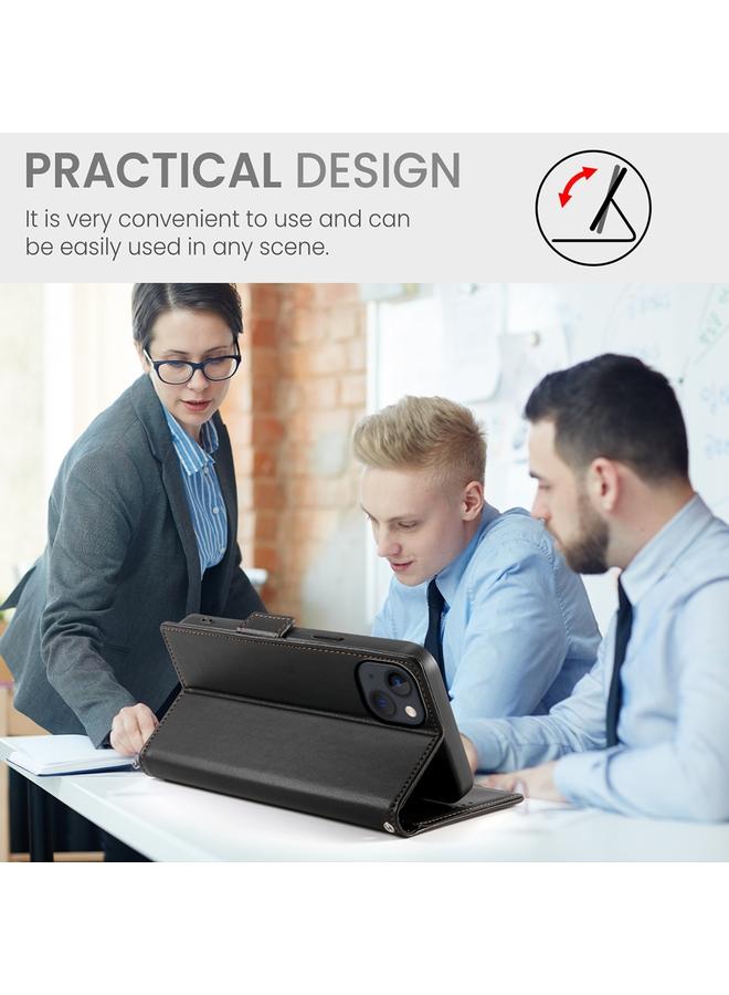 S-TOP Case For iPhone 13 Side Buckle Magnetic Frosted Leather Phone Case - Image 5