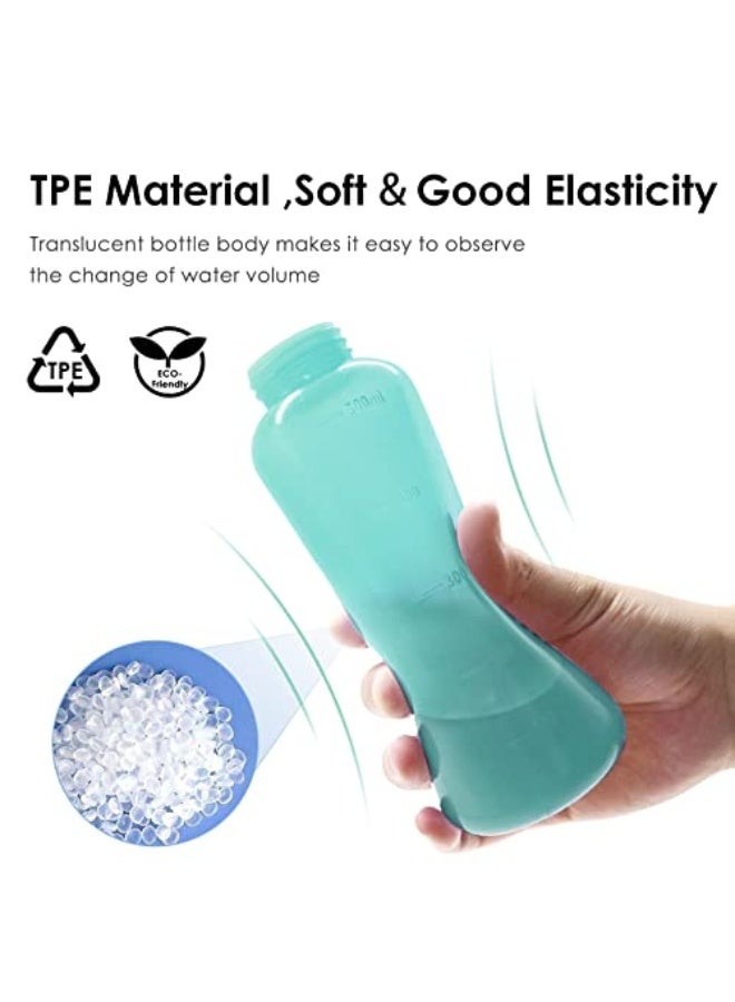 Peri Bottle, Portable Travel Bidet with Bag, TPE Material Can Be Boiled, 17oz/500ml with 2 Sealing Rings,Essentials for Postpartum Perineal Care,Hemorrhoid Treatment,and Baby(Green) - Image 2
