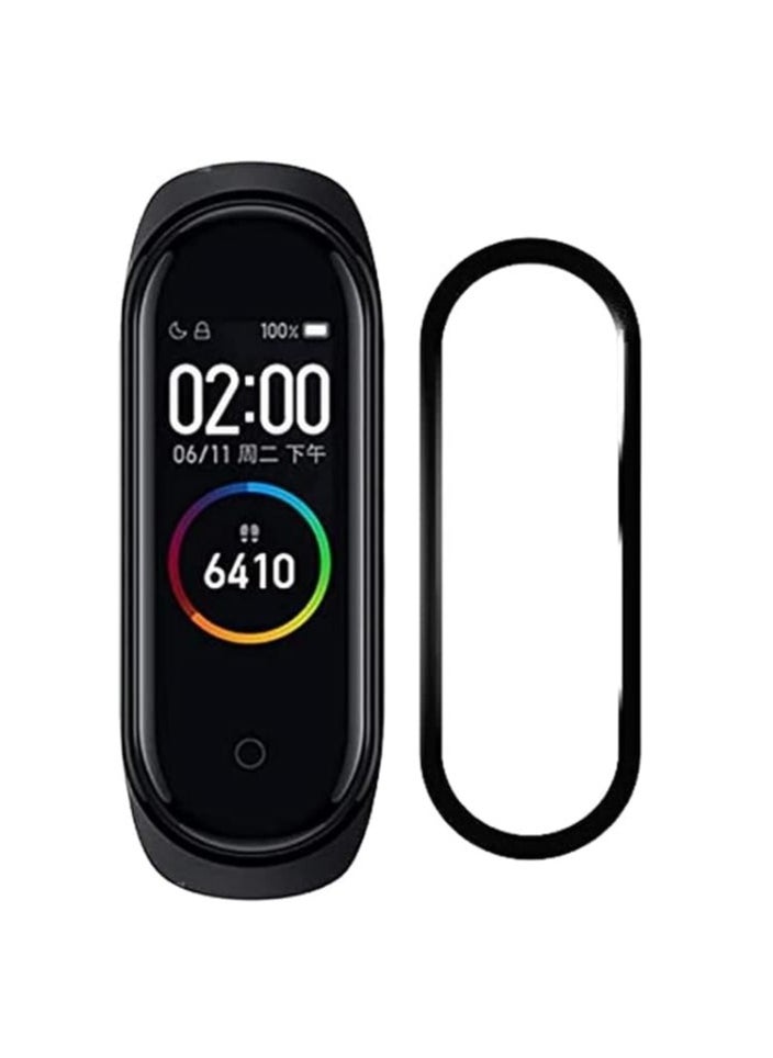 ماركة غير محددة - واقي شاشة مرن بإطار أسود متوافق مع ساعة Xiaomi Mi Band 5 - Image 1