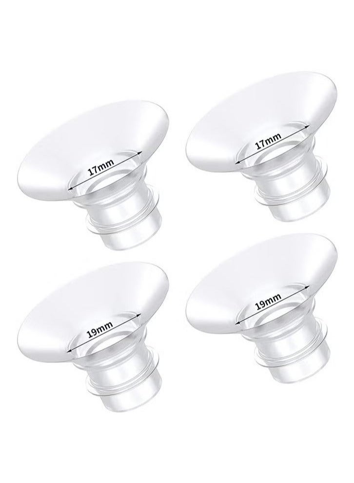 Reobrix 4 Pack 17mm 19mm Breast Milk Pump Inserts for momcozy S9/S12/S9pro/S12pro/Lansinoh/Bellababy Pump Parts Replace, Reduce 24mm Down to 17mm/19mm - Image 1