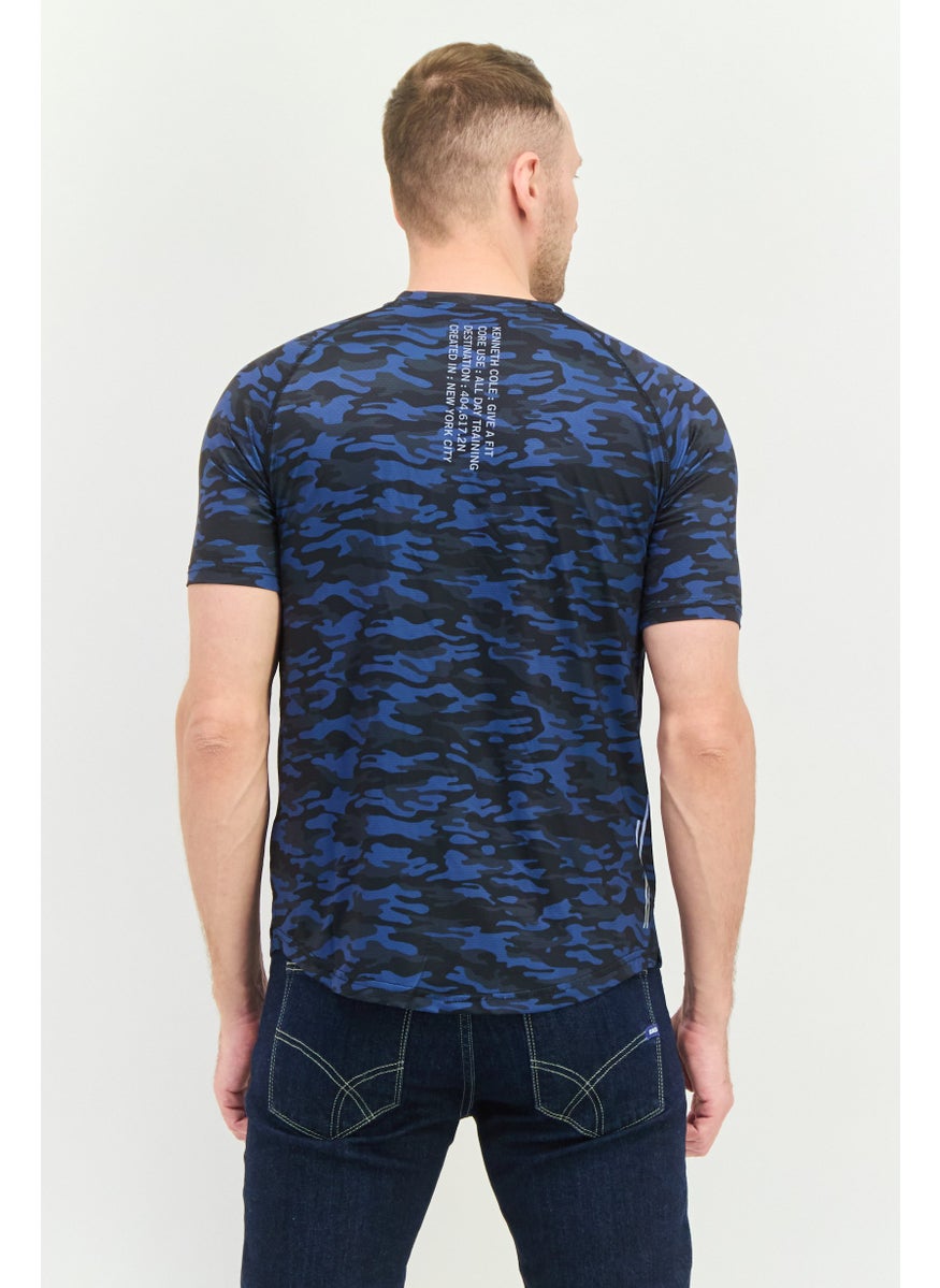 Kenneth Cole Men Crew Neck Short Sleeves Brand LogoT-Shirt, Multicolor  - Image 3