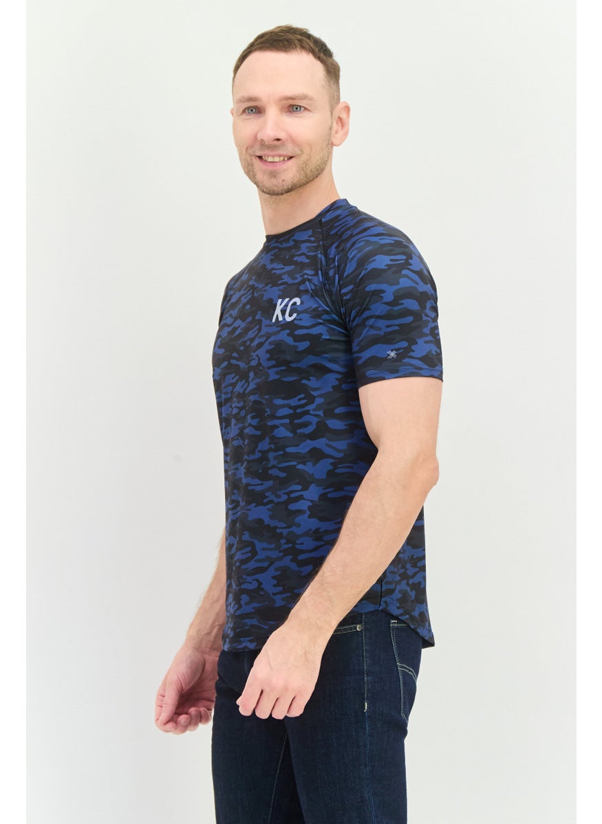 Kenneth Cole Men Crew Neck Short Sleeves Brand LogoT-Shirt, Multicolor  - Image 2