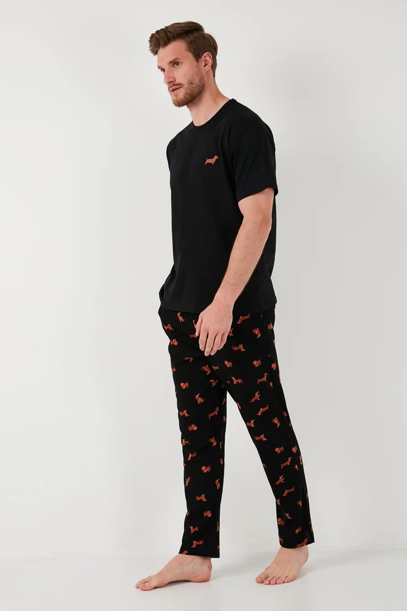 Buratti Cotton Regular Fit Short Sleeve Pajama Set Men's Pajama Set 6572012