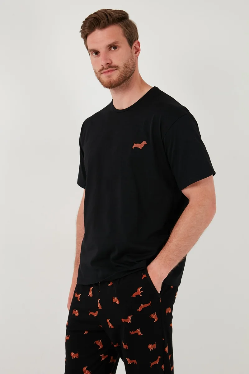 Buratti Cotton Regular Fit Short Sleeve Pajama Set Men's Pajama Set 6572012
