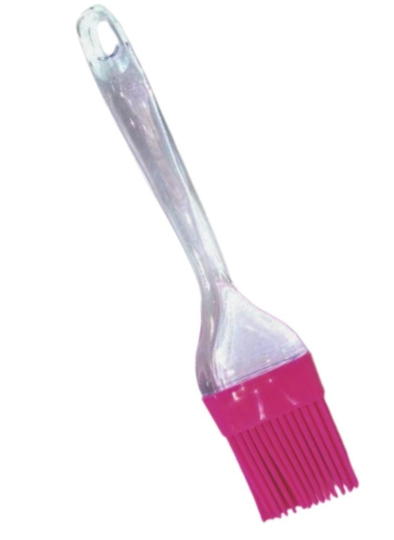 3 Piece Silicone Cooking Utensil Set with Acrylic Handle (Spoon - Brush - Scraper)