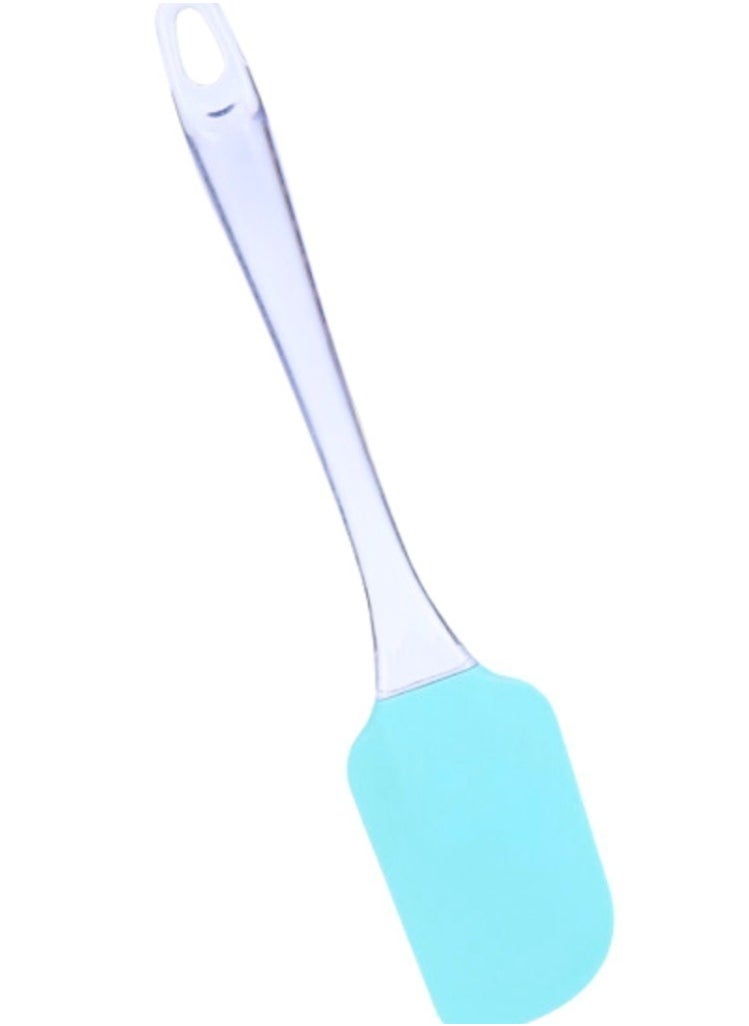3 Piece Silicone Cooking Utensil Set with Acrylic Handle (Spoon - Brush - Scraper)