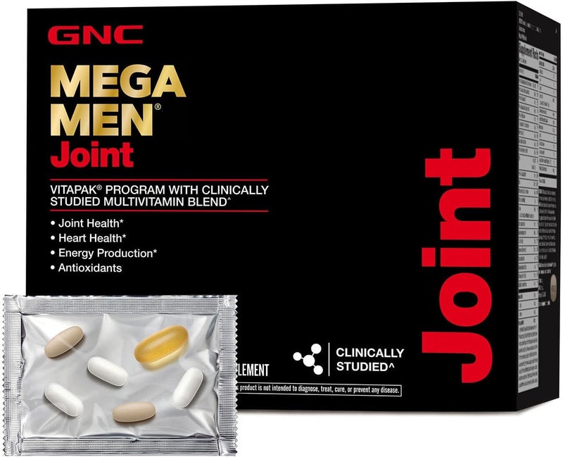 GNC Mega Men Joint Vitapak Program Convenient Complete Nutrition 3 Products in 1 Packet Move Better Comfort  Function Mens Multivitamin Glucosamine  Chondroitin 30 Daily Packs - Image 1