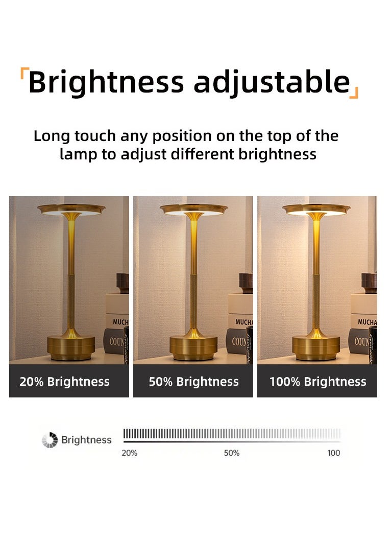 Generic 3 Level Stepless Dimming 2000mAh Rechargeable Battery Touch Control LED Table Lamp  - Image 3