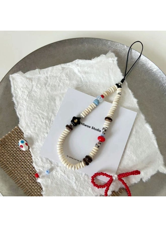 NIBEMINENT Phone Charm/ Chain Strap for Women Girls, Cherry String Cell Phone Case Lanyard Wrist Strap 