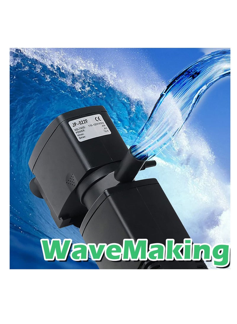 Excefore Fish Tank Filter, Aquarium Internal Filter for 15-40 Gallon Tank, Crystal Clear Aquarium Filters, Submersible Pump& Filter System Turtle Tank Accessories for Fish Tank Water Clean - Image 4