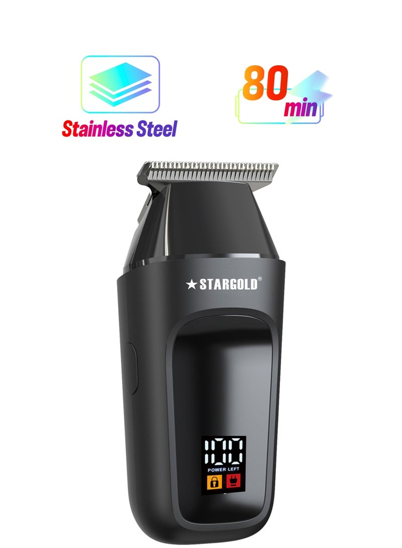 ستارجولد أداة تشذيب للسفر، مغناطيس للسفر، شفرة من الفولاذ المقاوم للصدأ، غطاء سفر ثانٍ وجلد احتجاجي - Image 1