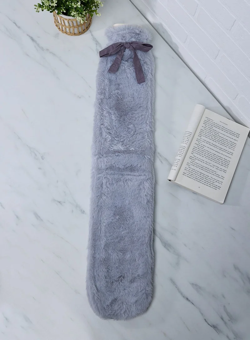 Aroma Home Grey Faux Fur Long Hot Water Bottle