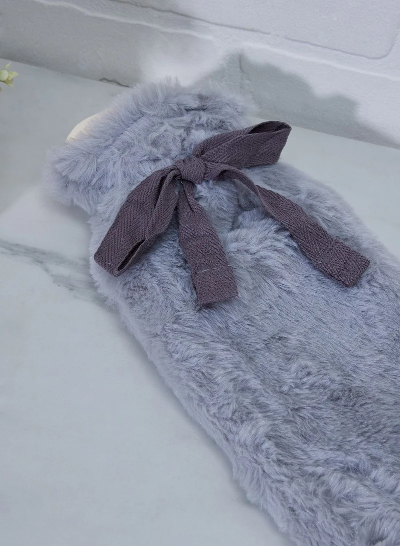 Aroma Home Grey Faux Fur Long Hot Water Bottle