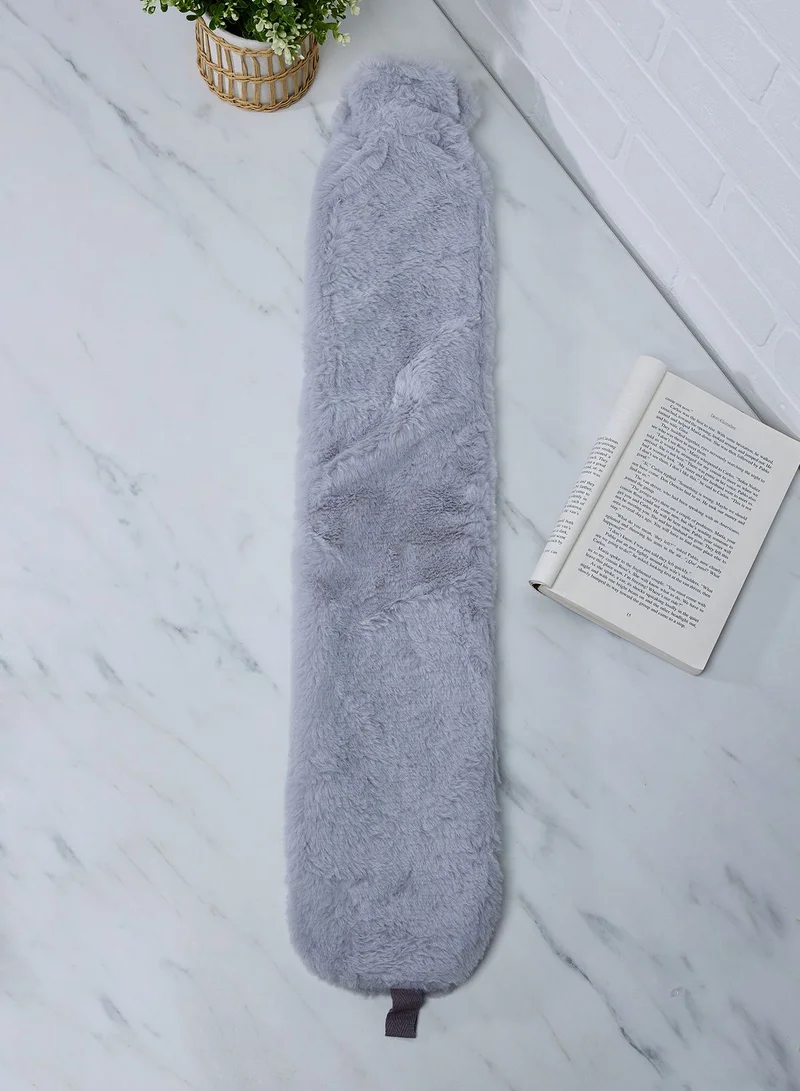 Aroma Home Grey Faux Fur Long Hot Water Bottle