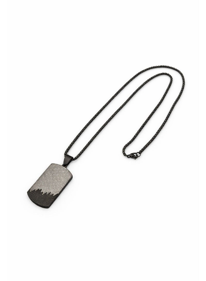 قلادة رجالية من الفولاذ المقاوم للصدأ مع قلادة - Image 2