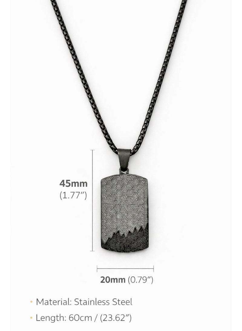 قلادة رجالية من الفولاذ المقاوم للصدأ مع قلادة - Image 5