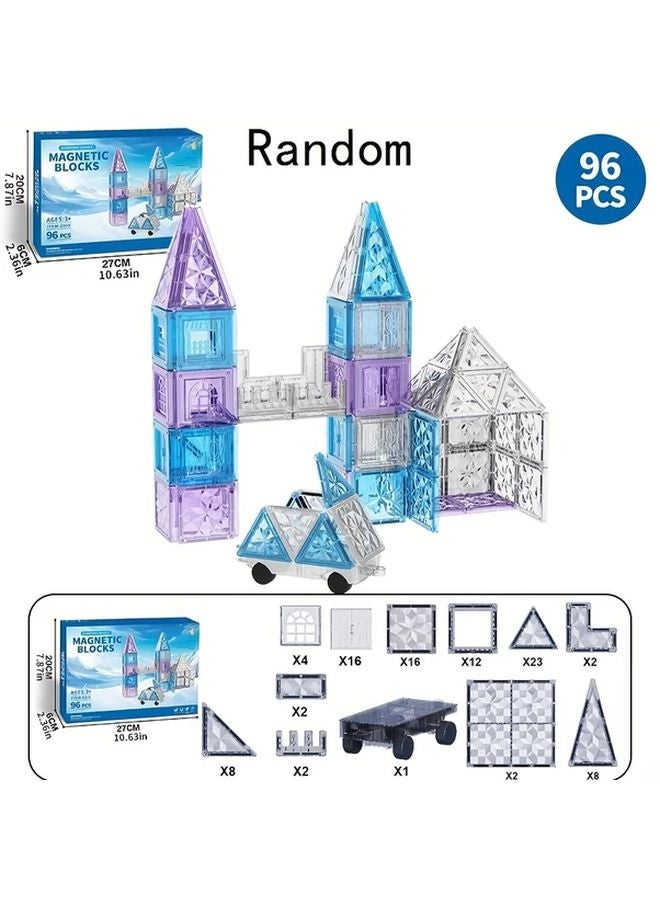 96 Pcs Magnetic Building Blocks Educational Toys For Kids Birthday Gifts